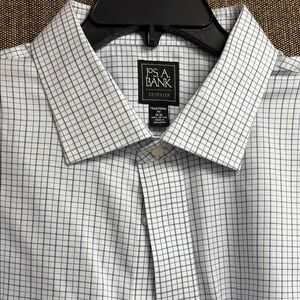 Jos. A. Bank Blue and White Dress Shirts Classic Formal Wear
